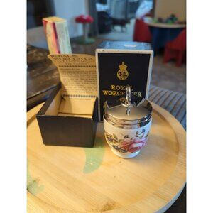 Royal Worcester Vintage Porcelain Bournemouth Egg Coddler in Box Rare Find